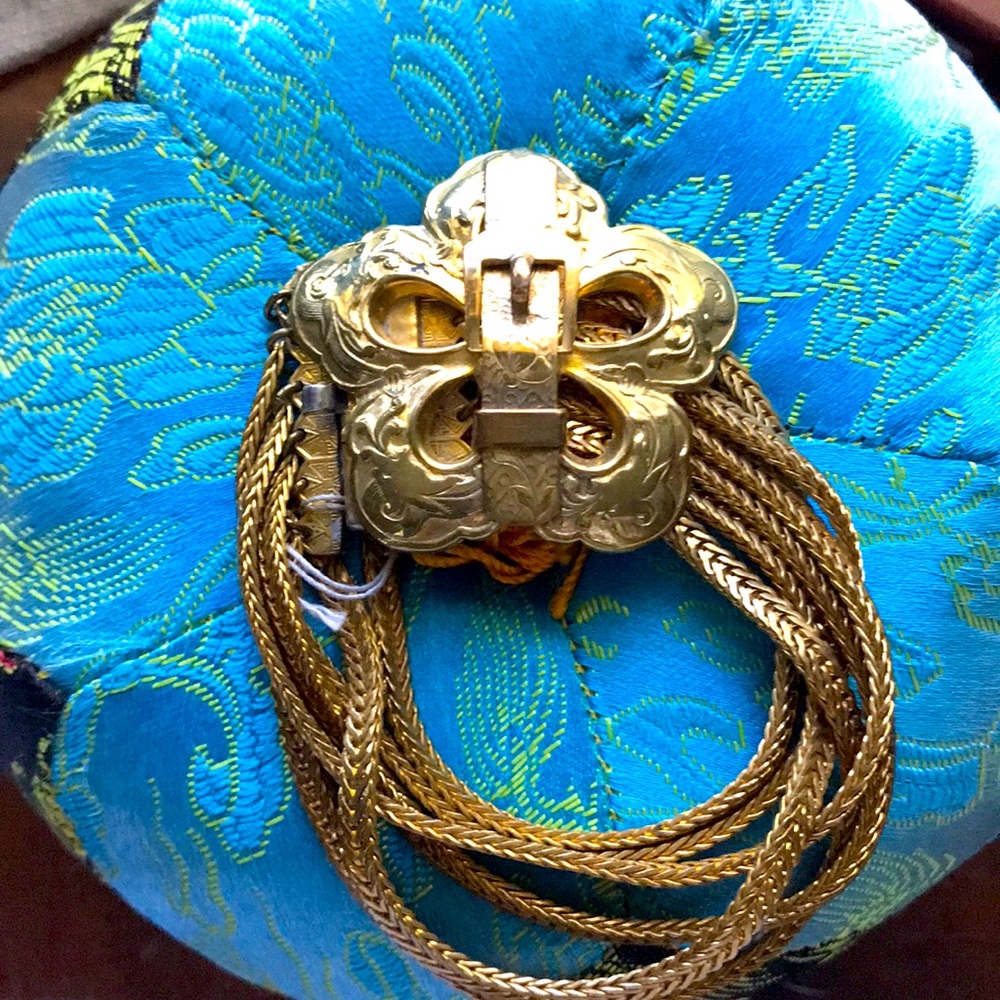 WOW gold fill Victorian bracelet  1890 flower/ buckle, Downton! Estate jewelry !